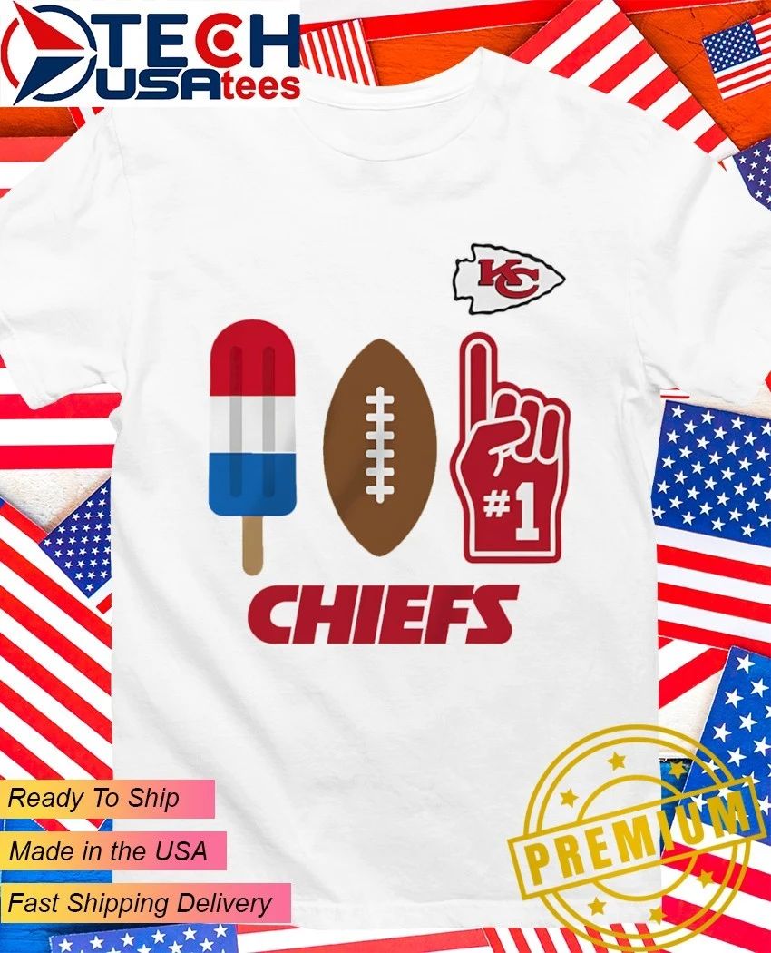 Kansas City Chiefs Americana Pop popsicle football - Adult & Kids T-Shirts, Sweatshirts & Hoodies apparel design preview 1