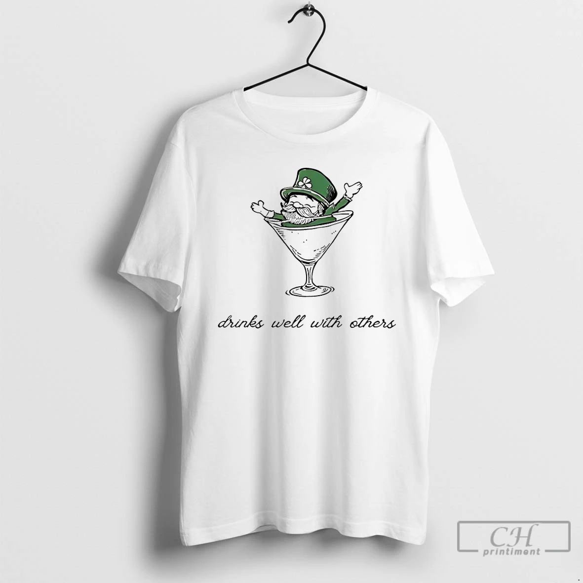 Classic Drinks Well With Others St Patricks Day - Adult & Kids T-Shirts, Sweatshirts & Hoodies apparel design preview 1