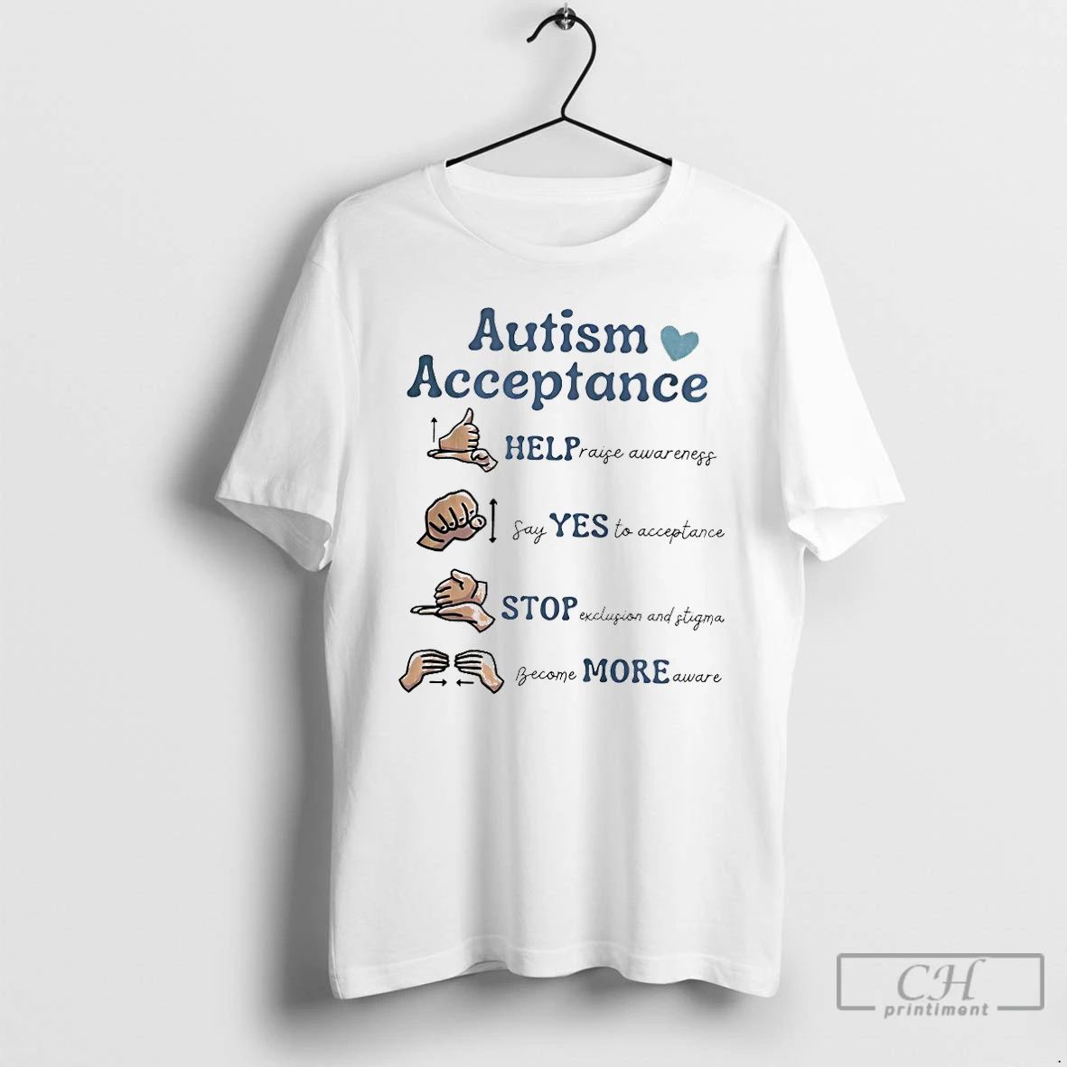 Classic Autism Acceptance - Adult & Kids T-Shirts, Sweatshirts & Hoodies apparel design preview 1