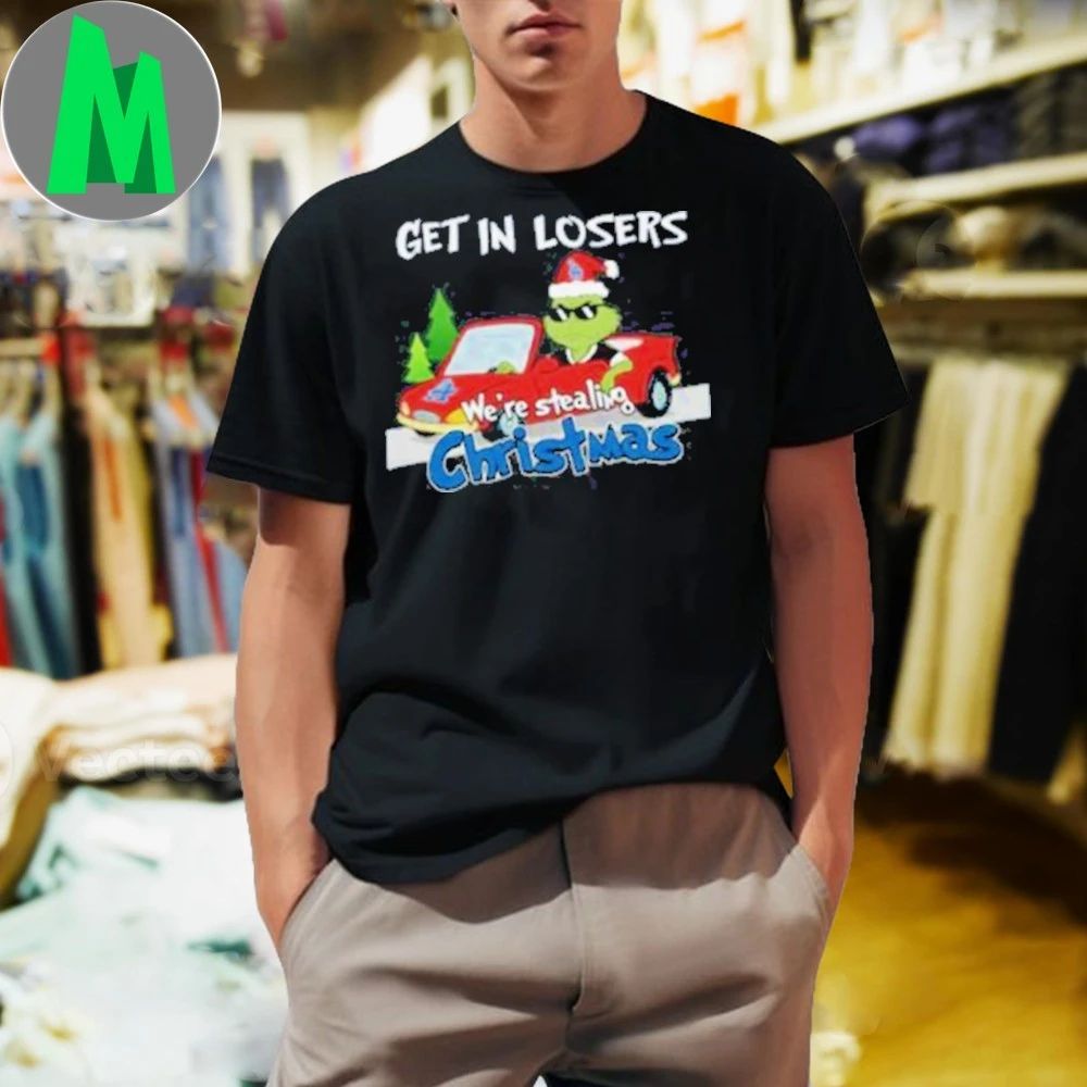 Los Angeles Dodgers Grinch Christmas Get In Losers - Adult & Kids T-Shirts, Sweatshirts & Hoodies apparel design preview 1