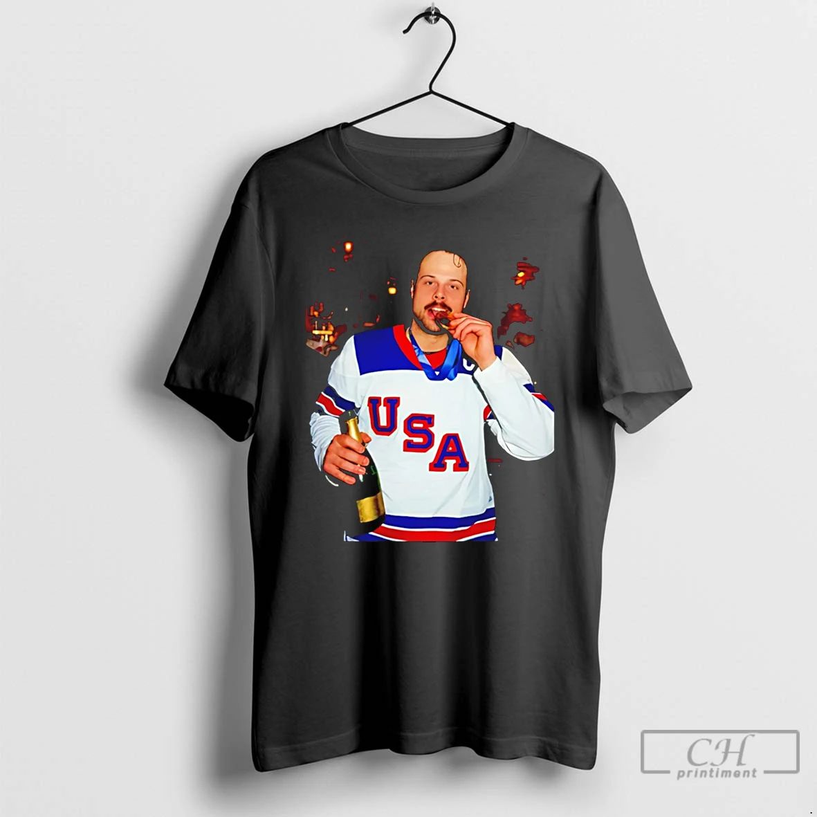 Classic Auston Matthews Beer Usa Hockey Champion 2026 - Adult & Kids T-Shirts, Sweatshirts & Hoodies apparel design preview 1