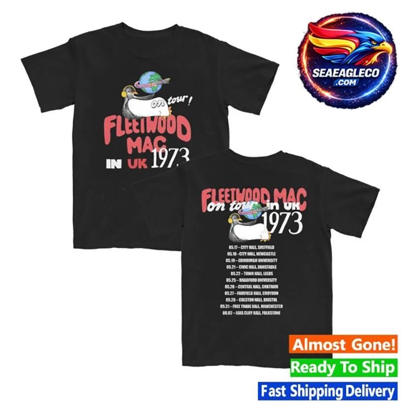 Warner Music Uk Tour '73 Two Sided - Adult & Kids T-Shirts, Sweatshirts & Hoodies apparel design preview 1