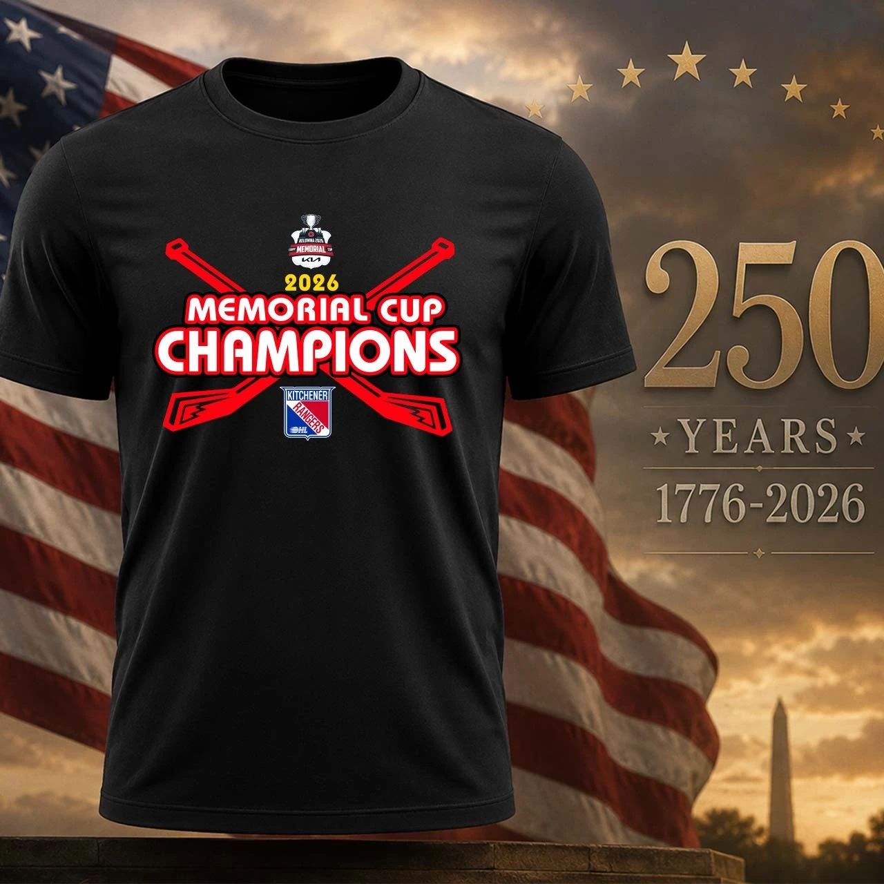Kitchener Rangers 2026 Memorial Cup Champions Front - Adult & Kids T-Shirts, Sweatshirts & Hoodies apparel design preview 1