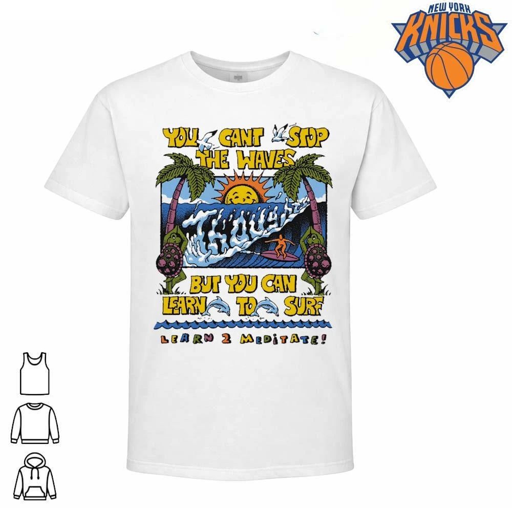 Retro Surf Meditation Motivation Cant Stop The Waves - Adult & Kids T-Shirts, Sweatshirts & Hoodies apparel design preview 1