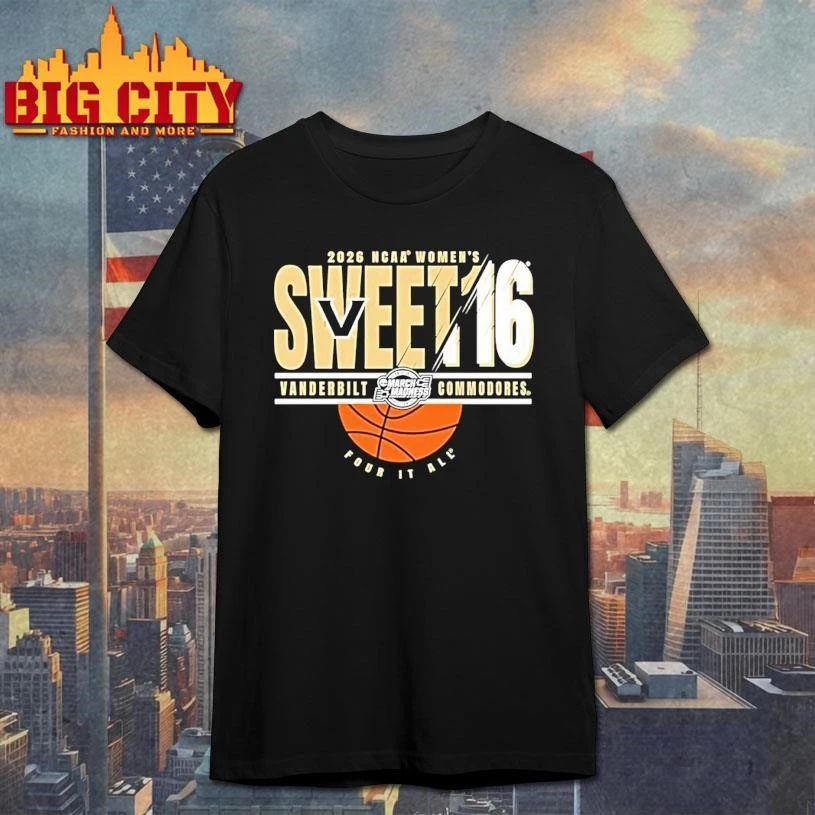 Vanderbilt Commodores Sweet 16 2026 Womens March - Adult & Kids T-Shirts, Sweatshirts & Hoodies apparel design preview 1