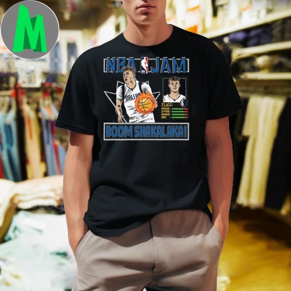 Dallas Mavericks Cooper Flagg #32 NBA Jam - Adult & Kids T-Shirts, Sweatshirts & Hoodies apparel design preview 1