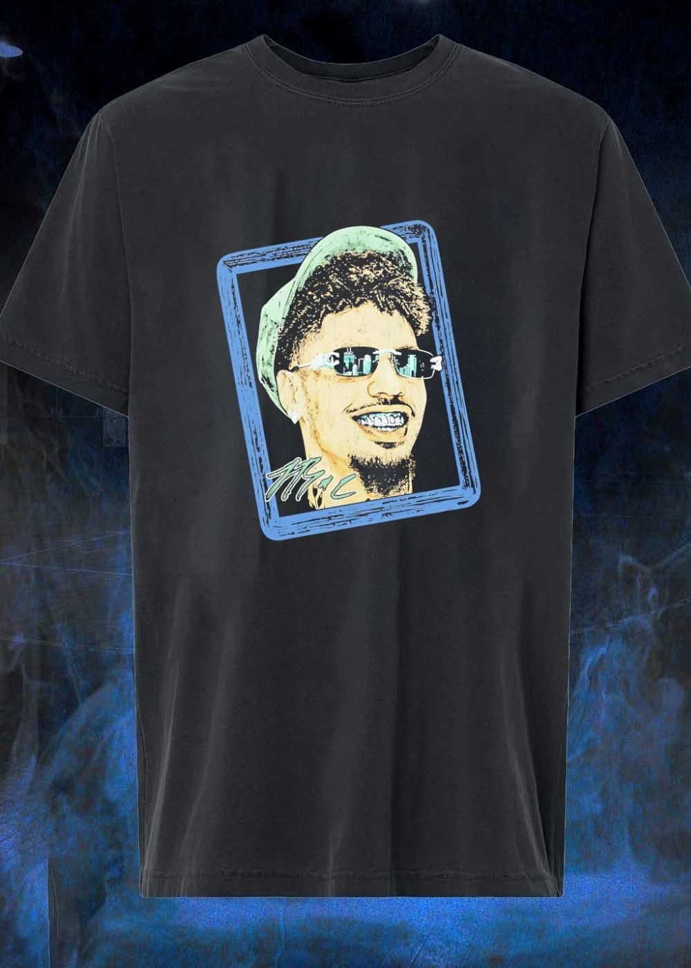 Man with sunglasses and grillz portrait - Adult & Kids T-Shirts, Sweatshirts & Hoodies apparel design preview 1