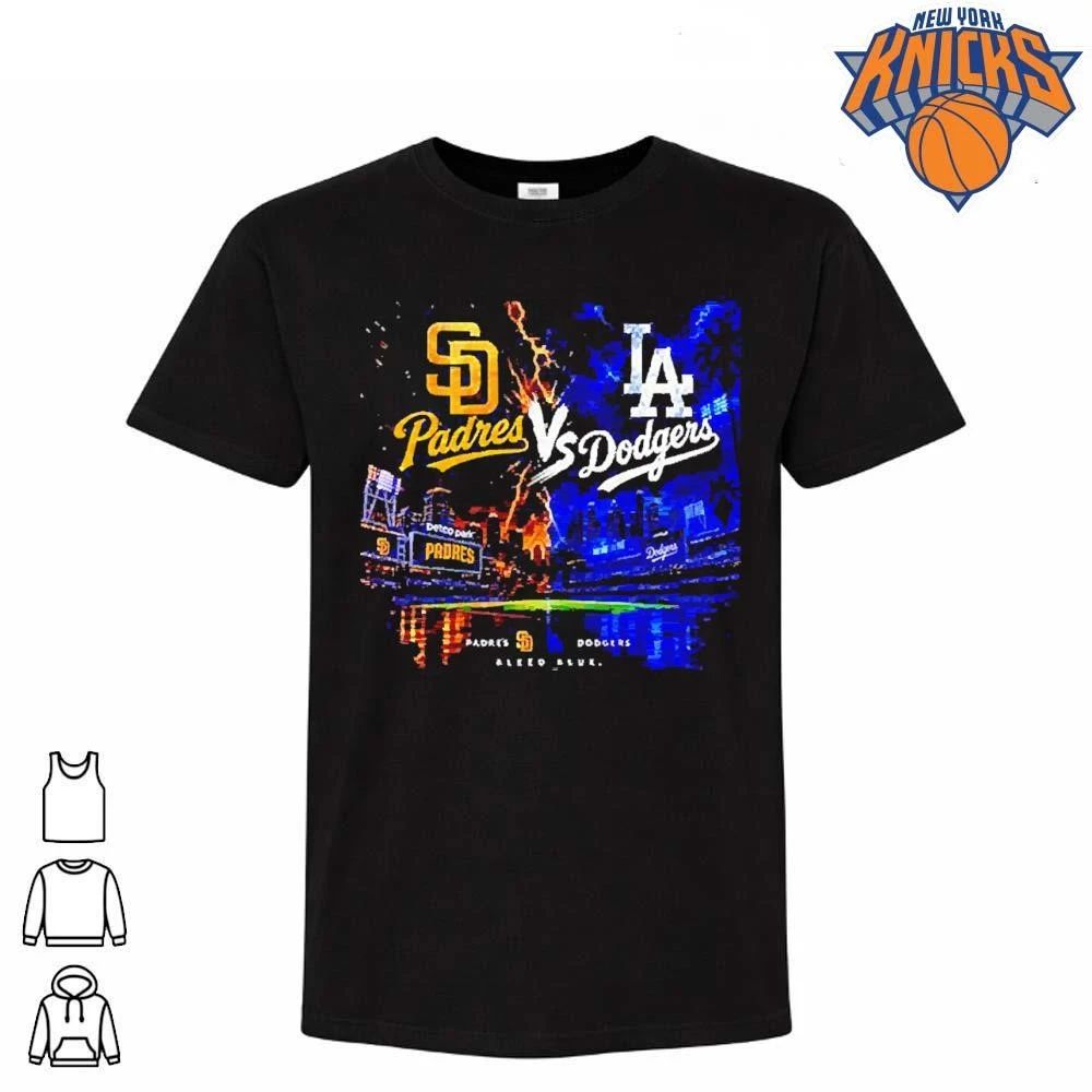 San Diego Padres vs Los Angeles Dodgers Bleed Blue - Adult & Kids T-Shirts, Sweatshirts & Hoodies apparel design preview 1