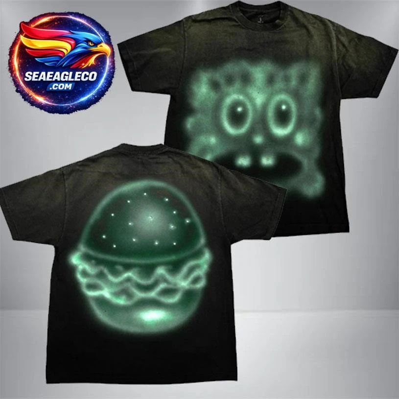 Cactus Jack x Spongebob Krabby Patty Two Sided - Adult & Kids T-Shirts, Sweatshirts & Hoodies apparel design preview 1