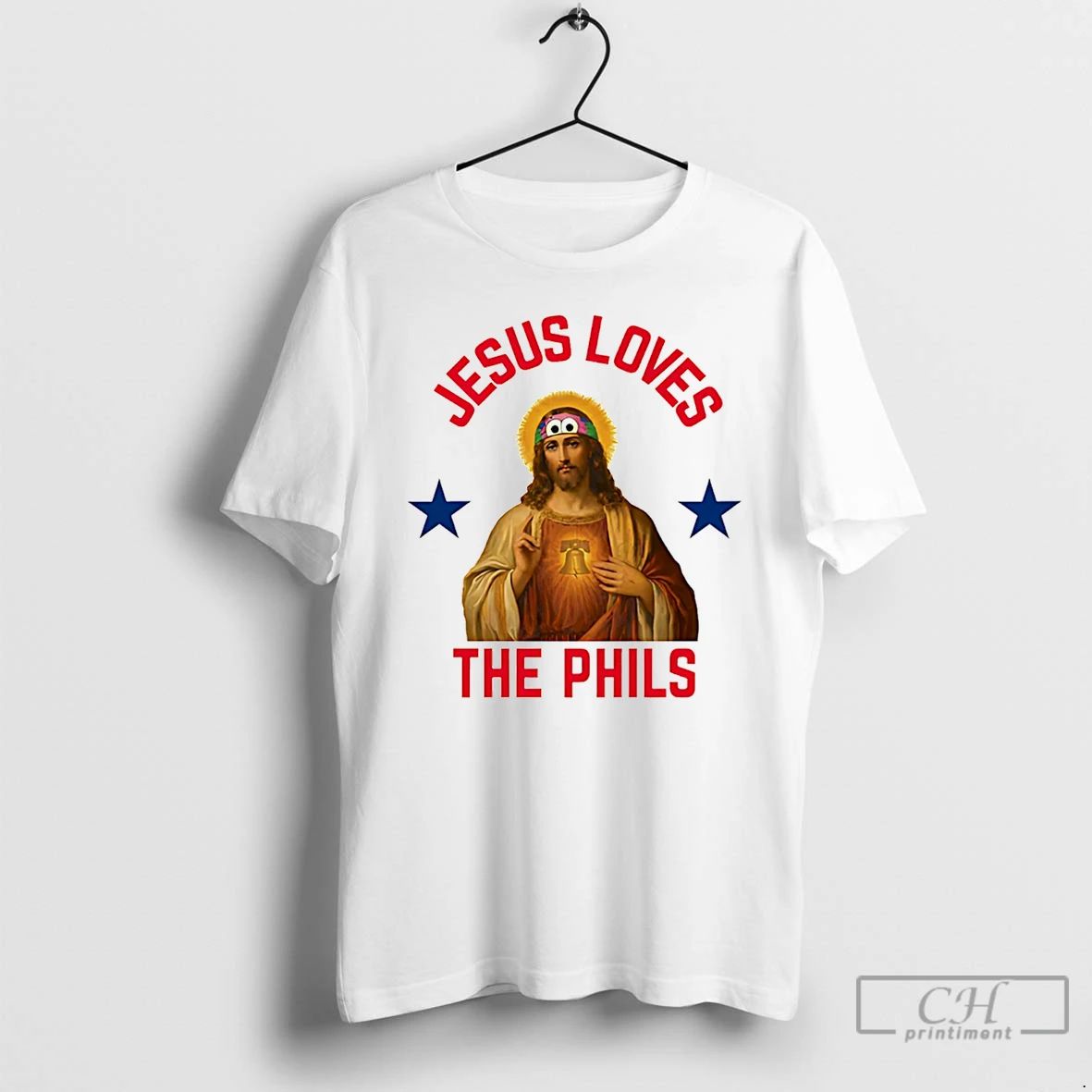 Classic Jesus Loves The Phils Philadelphia Phillies - Adult & Kids T-Shirts, Sweatshirts & Hoodies apparel design preview 1