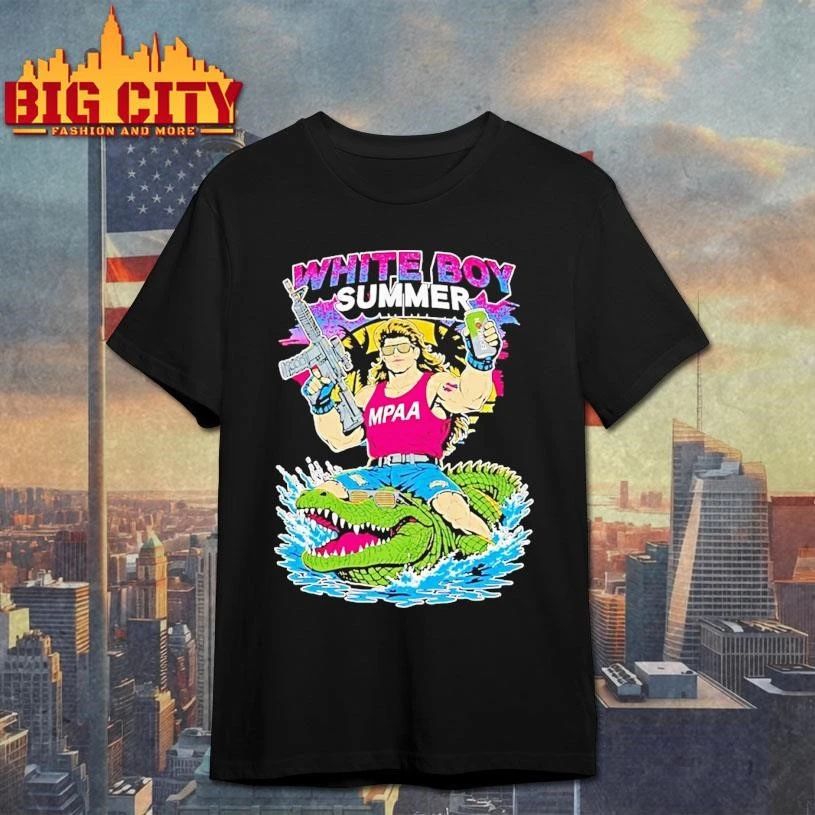 White Boy Summer Mpaa Riding Alligator Graphic - Adult & Kids T-Shirts, Sweatshirts & Hoodies apparel design preview 1