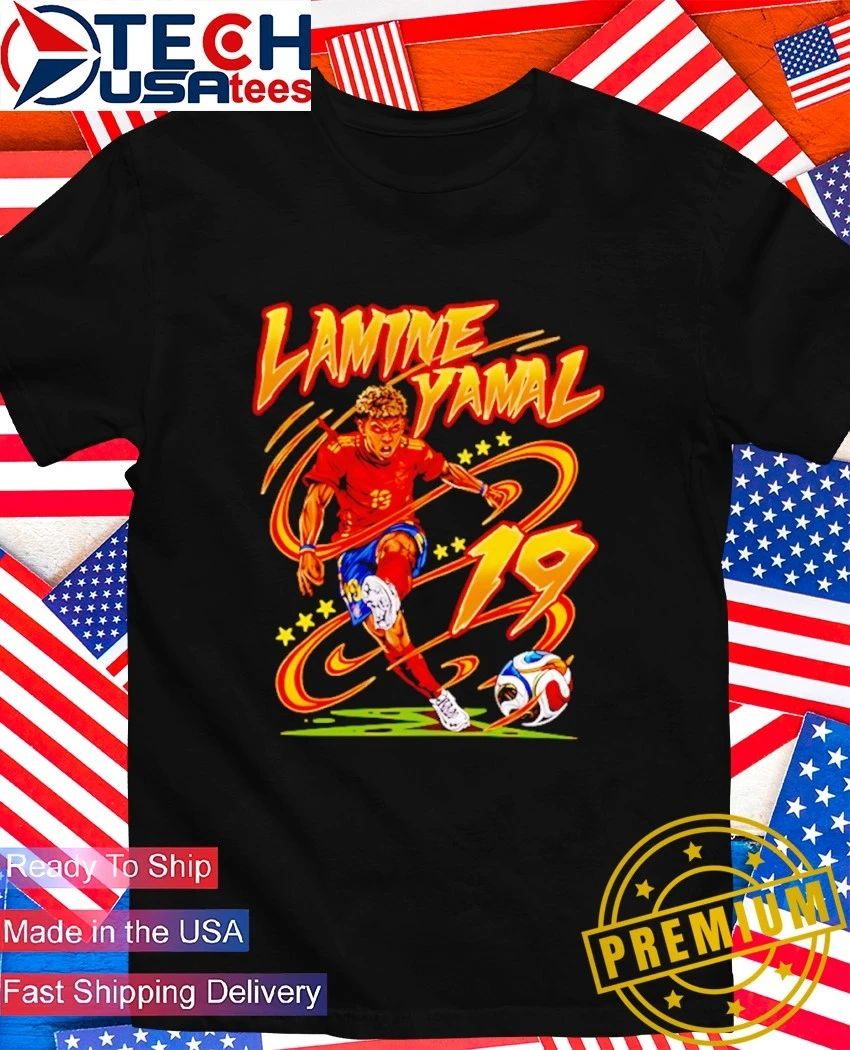 Lamine Yamal No. 19 Spain National Football Team 2026 - Adult & Kids T-Shirts, Sweatshirts & Hoodies apparel design preview 1