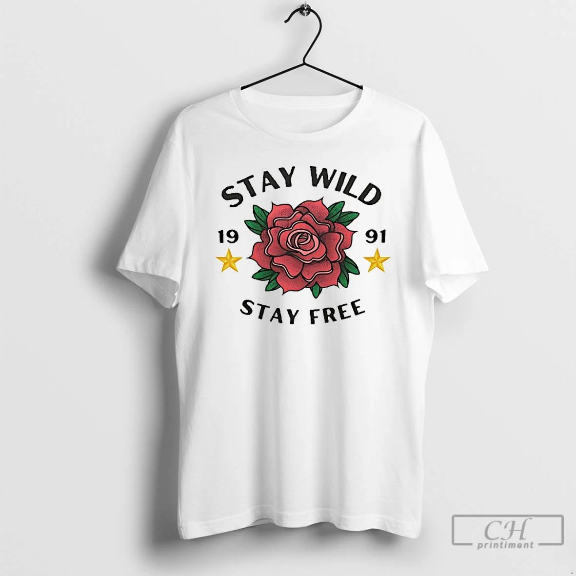 Classic Stay Wild Free 1991 - Adult & Kids T-Shirts, Sweatshirts & Hoodies apparel design preview 1
