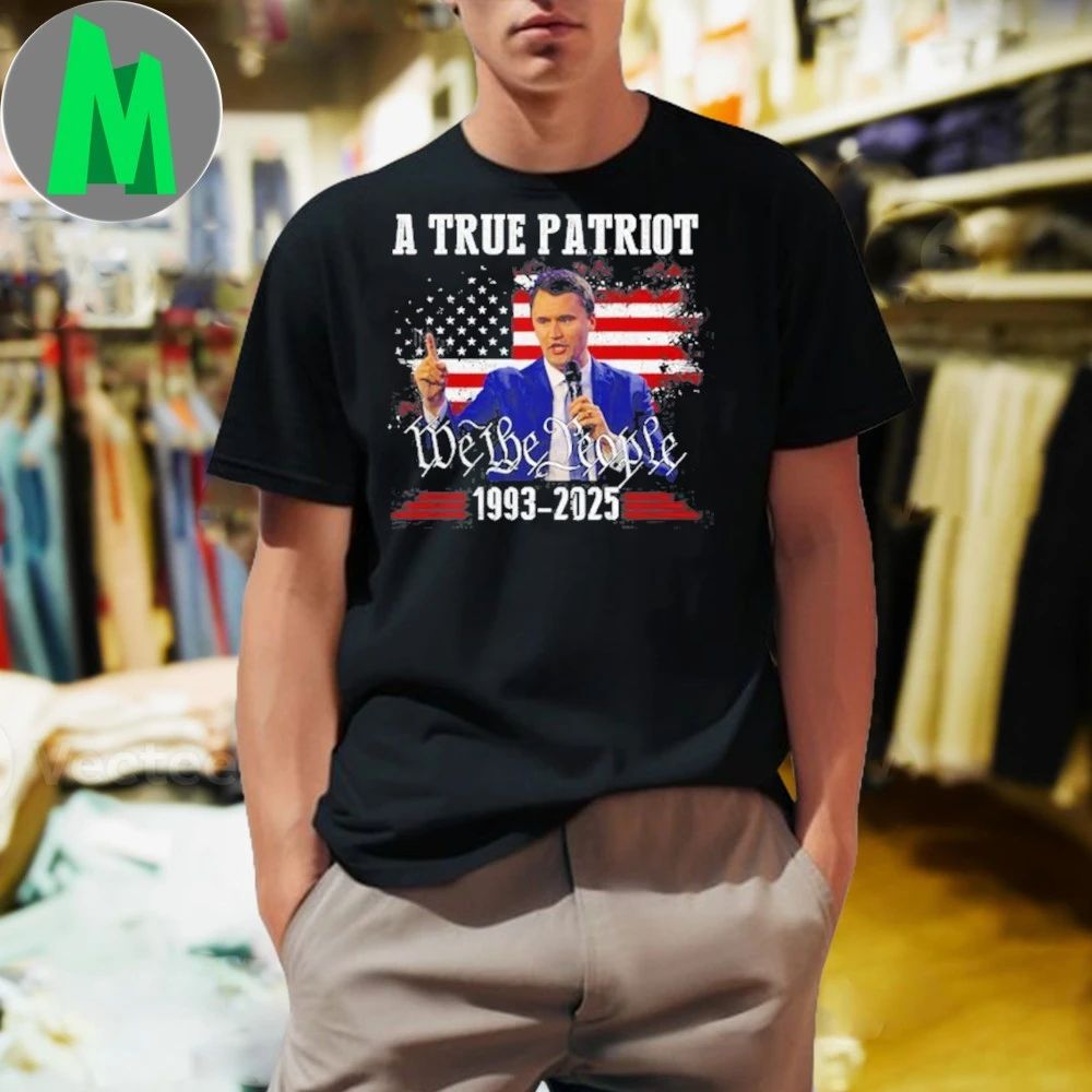 Charlie Kirk True Patriot 1993-2025 Rip Memorial - Adult & Kids T-Shirts, Sweatshirts & Hoodies apparel design preview 1