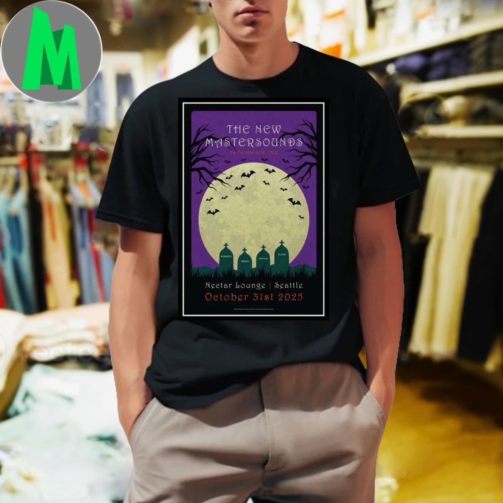 The New Mastersounds October 31 2025 Seattle, - Adult & Kids T-Shirts, Sweatshirts & Hoodies apparel design preview 1