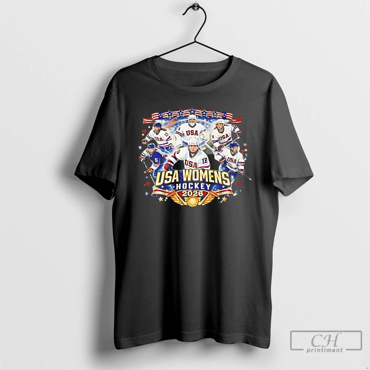 Classic Usa Womens Hockey 2026 Champions - Adult & Kids T-Shirts, Sweatshirts & Hoodies apparel design preview 1