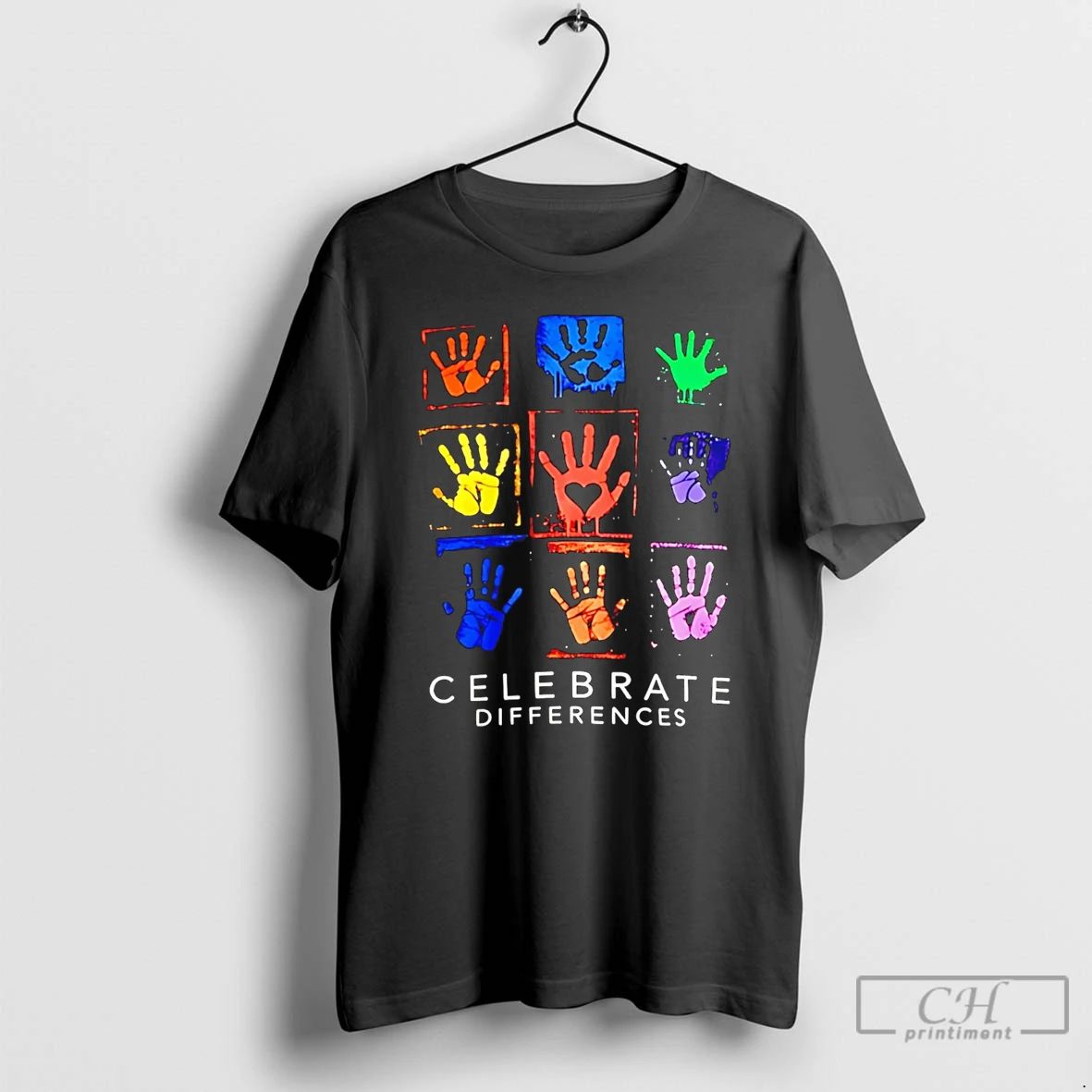 Classic Celebrate Differences 2026 Heart Hand - Adult & Kids T-Shirts, Sweatshirts & Hoodies apparel design preview 1