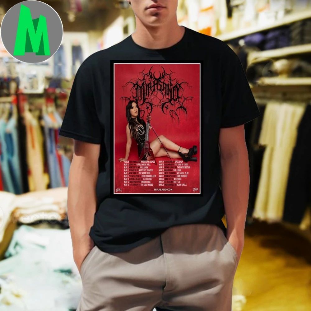 Mia Asano World Tour 2026 Poster - Adult & Kids T-Shirts, Sweatshirts & Hoodies apparel design preview 1
