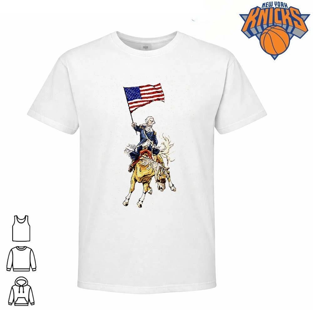 Happy 4th of July George Washington Riding Horse - Adult & Kids T-Shirts, Sweatshirts & Hoodies apparel design preview 1