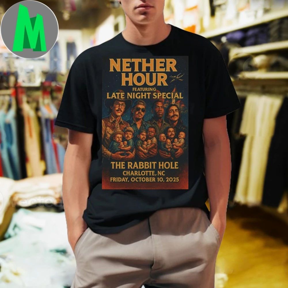 Nether Hour Oct 10 2025 Charlotte, NC Poster - Adult & Kids T-Shirts, Sweatshirts & Hoodies apparel design preview 1
