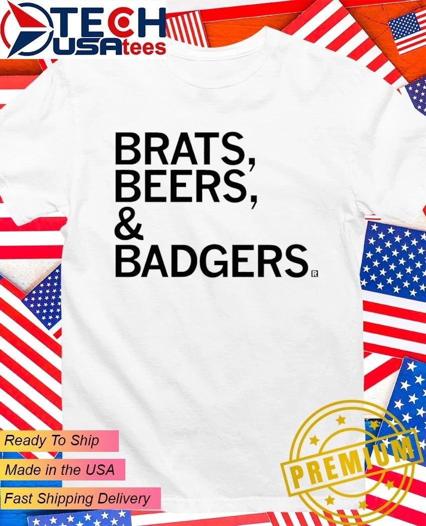 Brats beers and badgers - Adult & Kids T-Shirts, Sweatshirts & Hoodies apparel design preview 1
