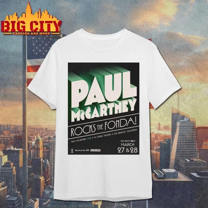 Paul McCartney Rocks The Fonda Live At Theatre In Los - Adult & Kids T-Shirts, Sweatshirts & Hoodies apparel design preview 1
