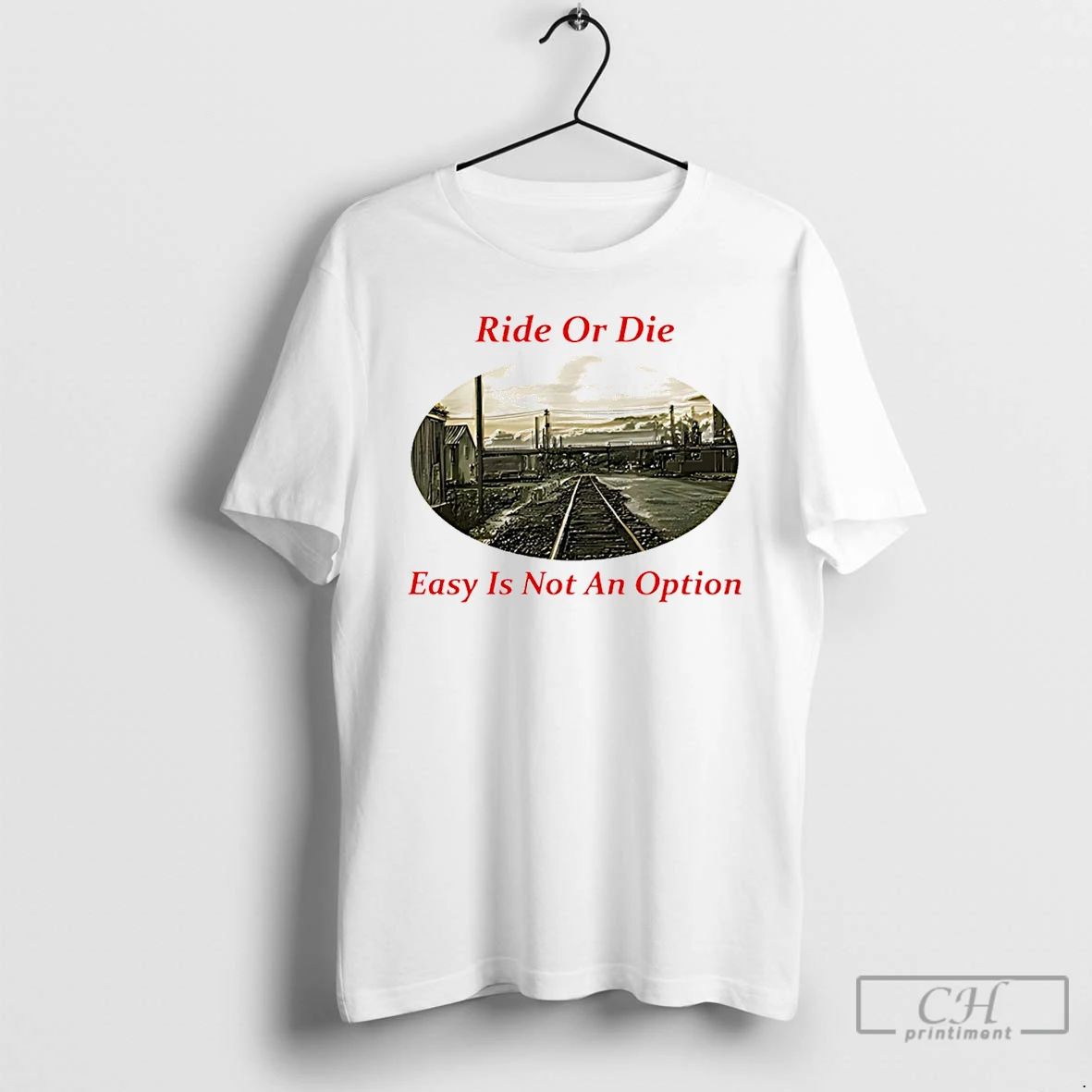 Classic Ride Or Die Easy Is Not An Option - Adult & Kids T-Shirts, Sweatshirts & Hoodies apparel design preview 1