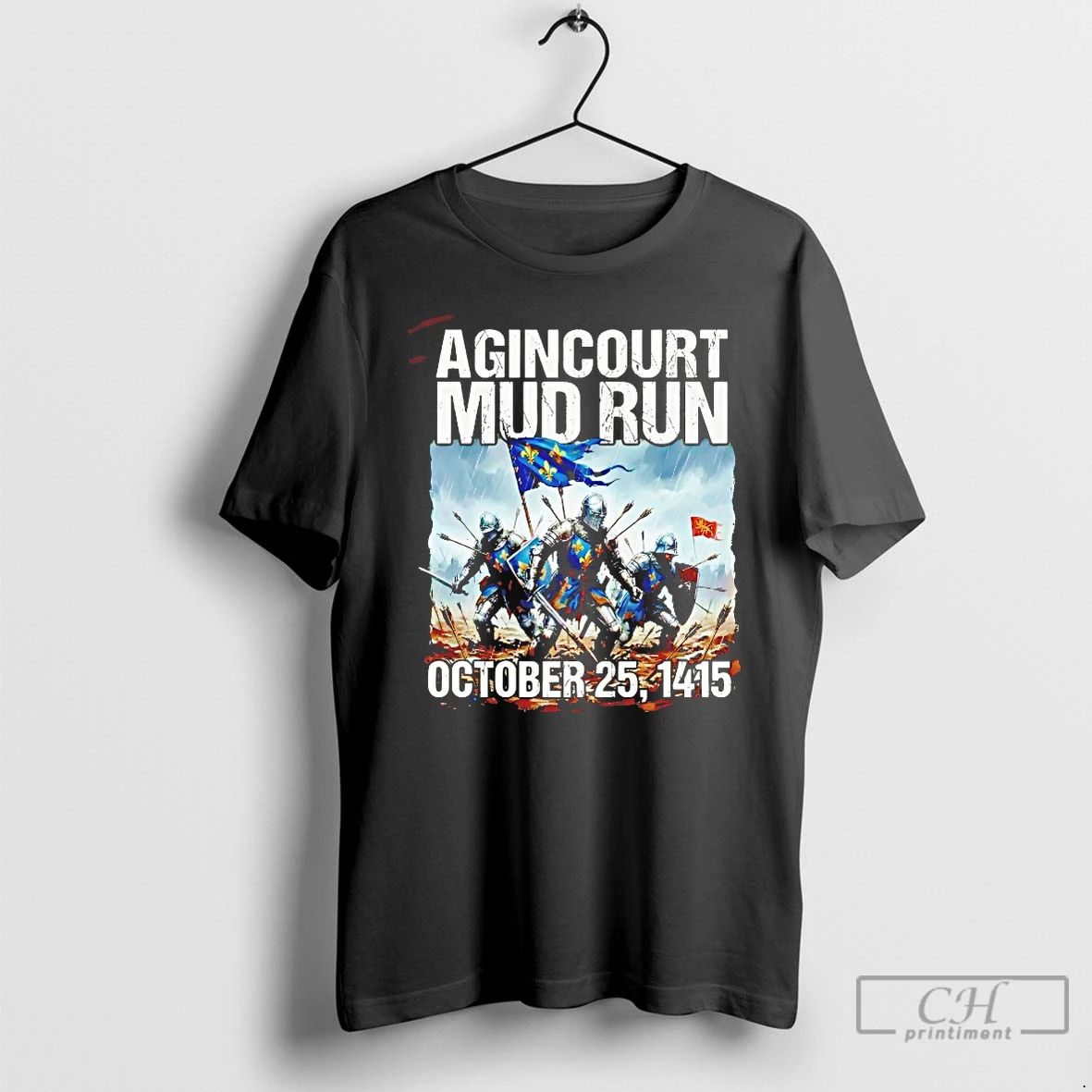 Classic Agincourt Mud Run 1415 - Adult & Kids T-Shirts, Sweatshirts & Hoodies apparel design preview 1