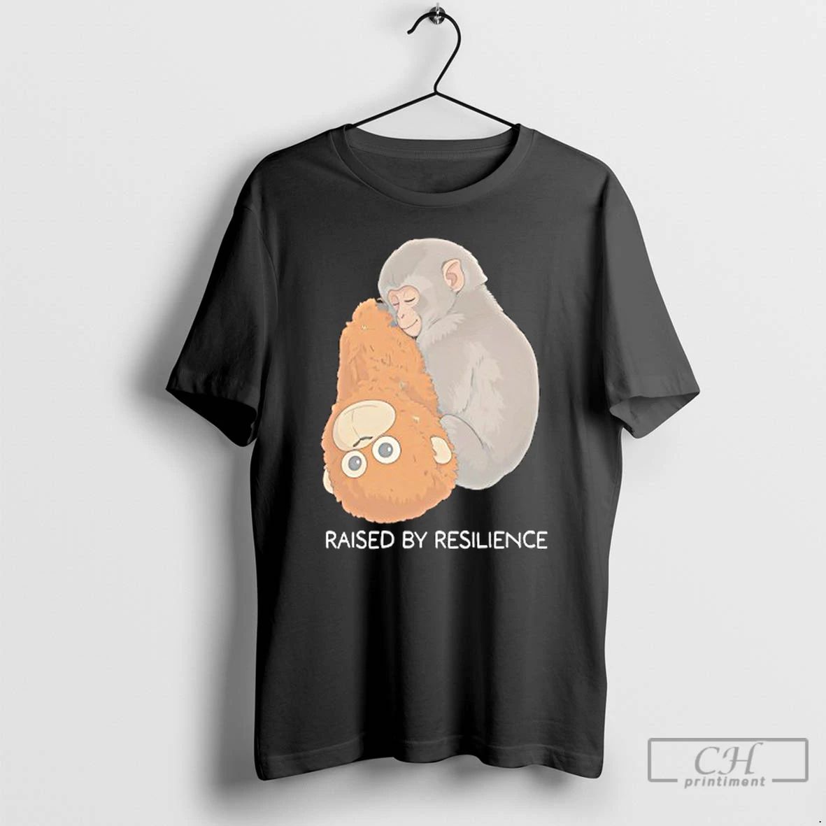 Classic Punch The Monkey Raised By Resilience - Adult & Kids T-Shirts, Sweatshirts & Hoodies apparel design preview 1