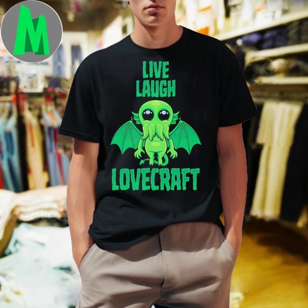 John Schwegel Live Laugh Lovecraft - Adult & Kids T-Shirts, Sweatshirts & Hoodies apparel design preview 1