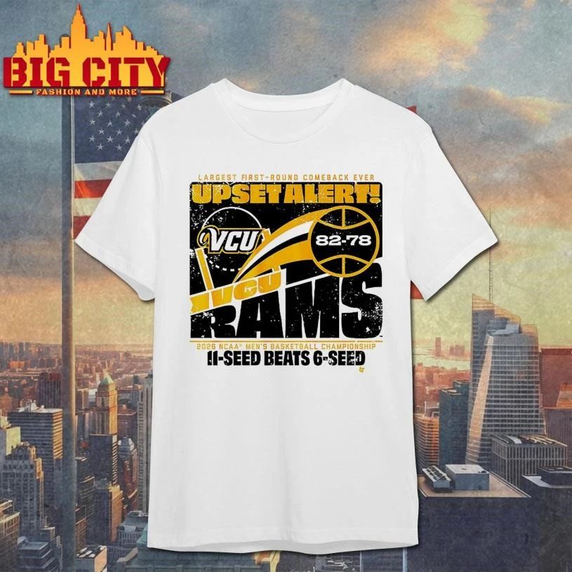 VCU Rams MBB 2026 March Madness Upset Alert Vintage - Adult & Kids T-Shirts, Sweatshirts & Hoodies apparel design preview 1
