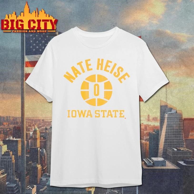 Iowa State Basketball Nate Heise Name Number Ball - Adult & Kids T-Shirts, Sweatshirts & Hoodies apparel design preview 1