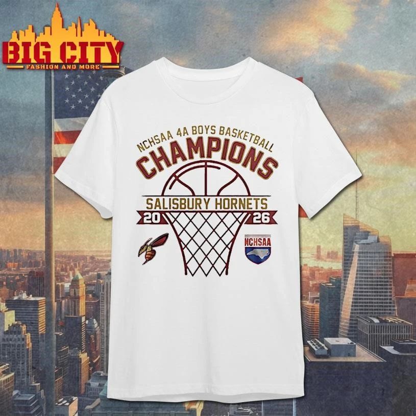 Salisbury Hornets Nchsaa 4a Boys Basketball Champions - Adult & Kids T-Shirts, Sweatshirts & Hoodies apparel design preview 1