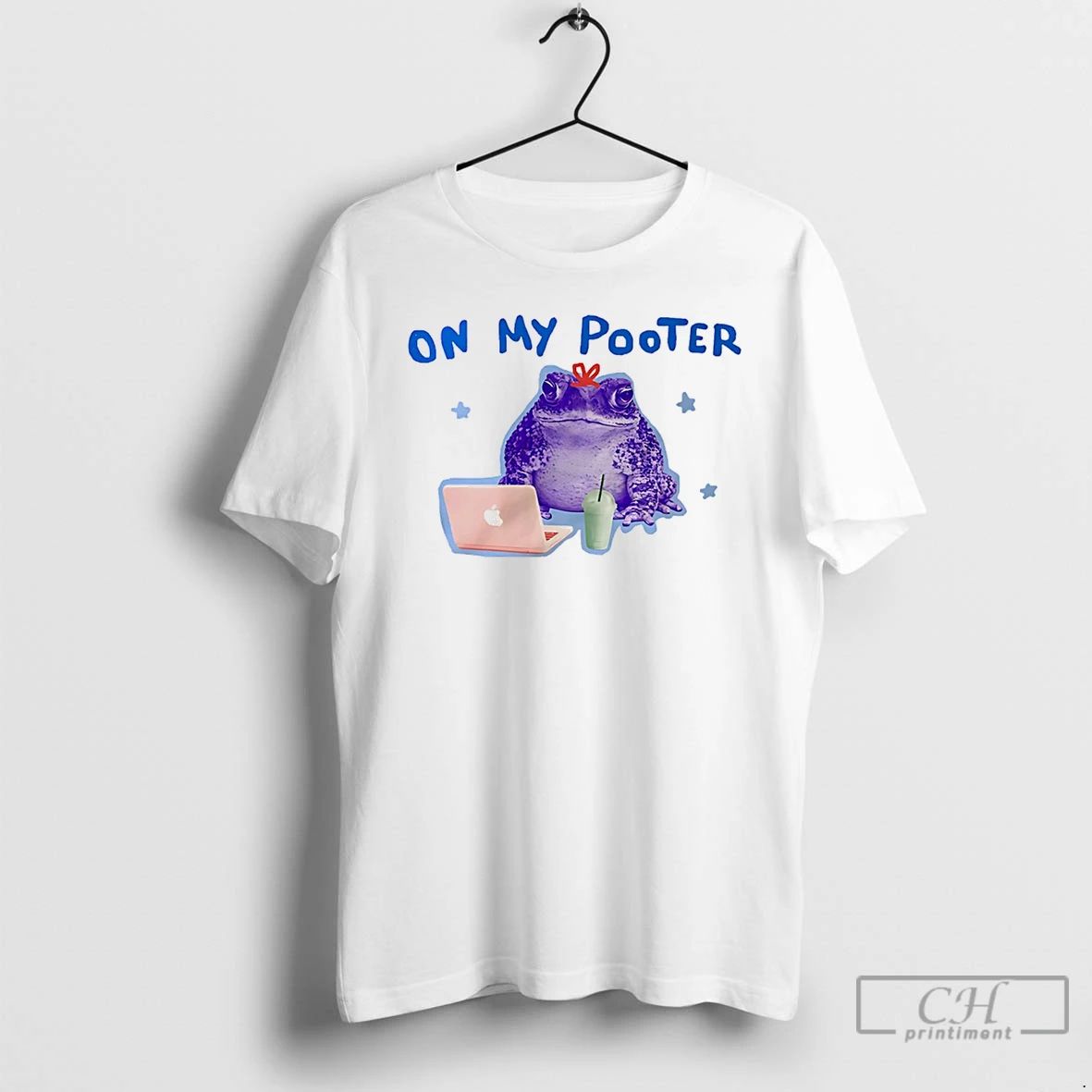 Classic On My Pooter Frog Cartoon - Adult & Kids T-Shirts, Sweatshirts & Hoodies apparel design preview 1