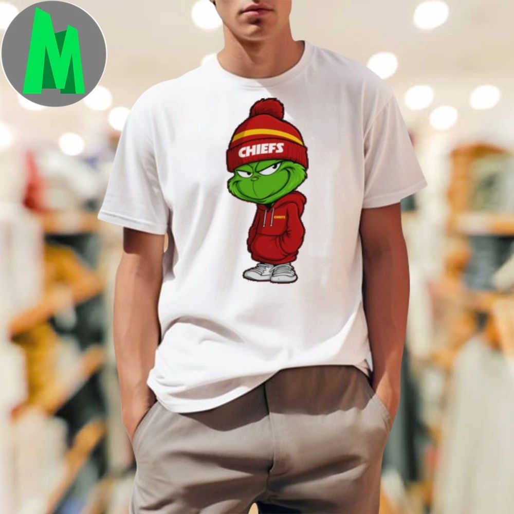 Grinch Kansas City Chiefs Logo - Adult & Kids T-Shirts, Sweatshirts & Hoodies apparel design preview 1