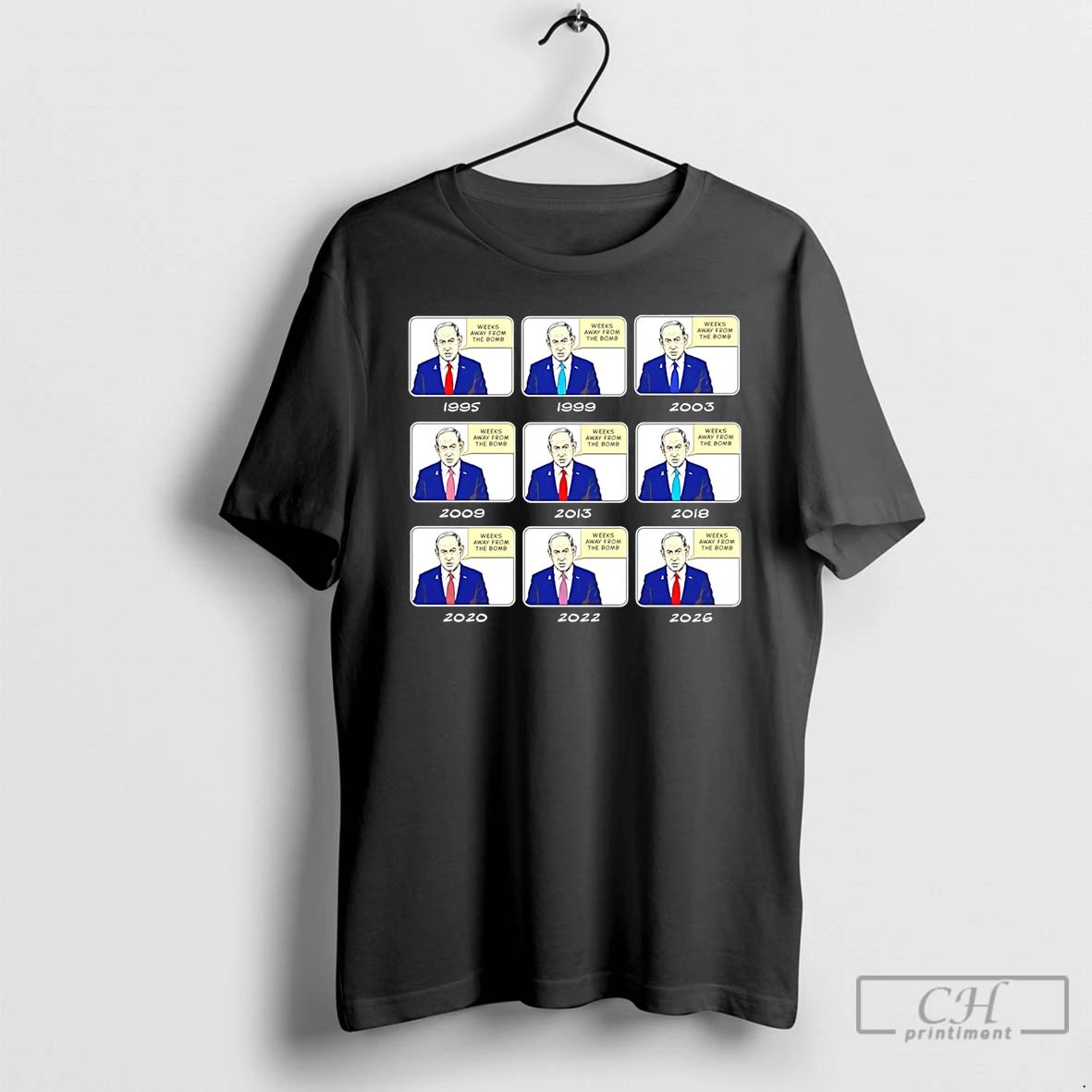 Classic Iran Weeks Away From The Bomb Since 1995 - Adult & Kids T-Shirts, Sweatshirts & Hoodies apparel design preview 1