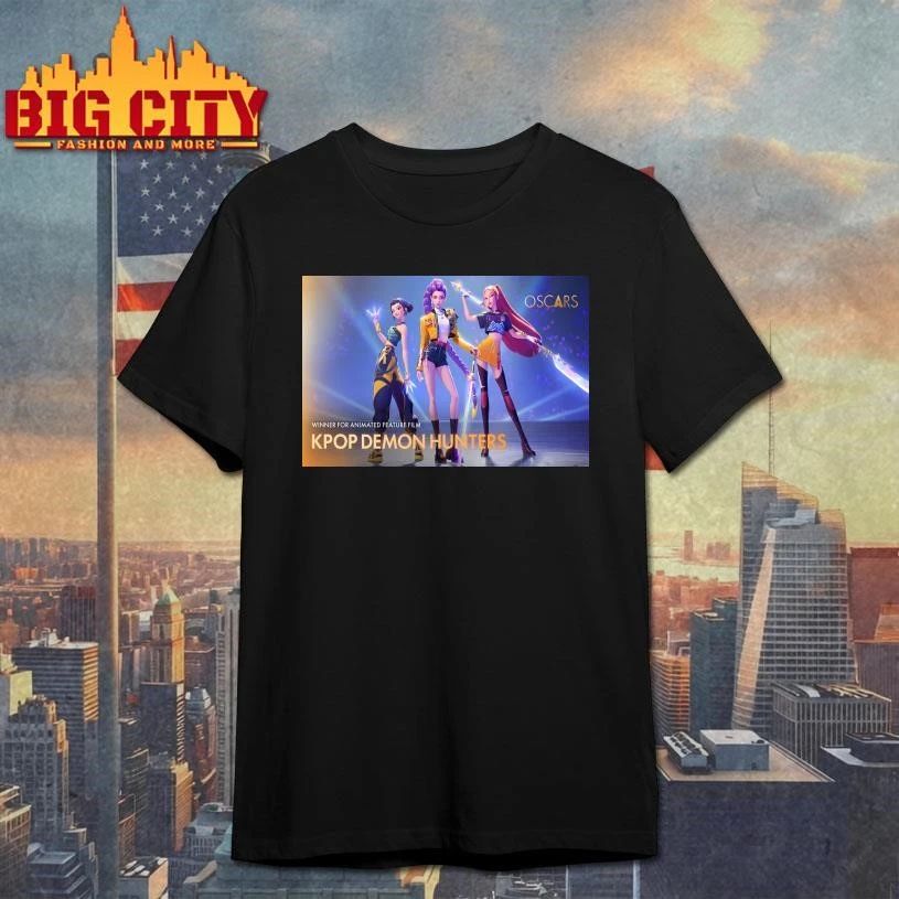K-Pop Demon Hunters Winner Oscar For Animated Feature - Adult & Kids T-Shirts, Sweatshirts & Hoodies apparel design preview 1