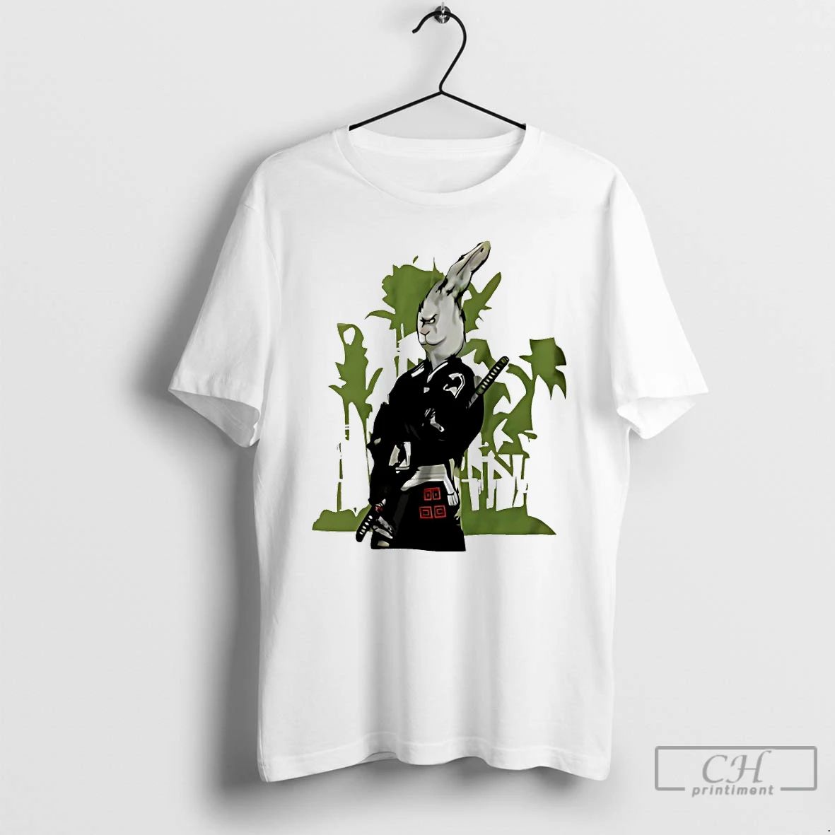 Classic Samurai Rabbit Jeremy Peep Show - Adult & Kids T-Shirts, Sweatshirts & Hoodies apparel design preview 1