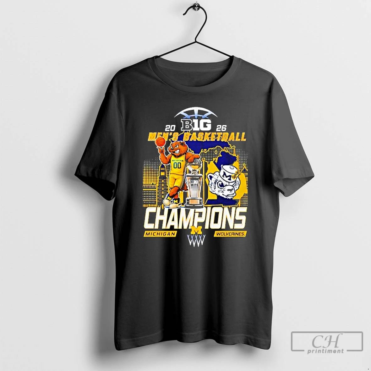 Classic Michigan Wolverines 2026 Big Ten Mens - Adult & Kids T-Shirts, Sweatshirts & Hoodies apparel design preview 1