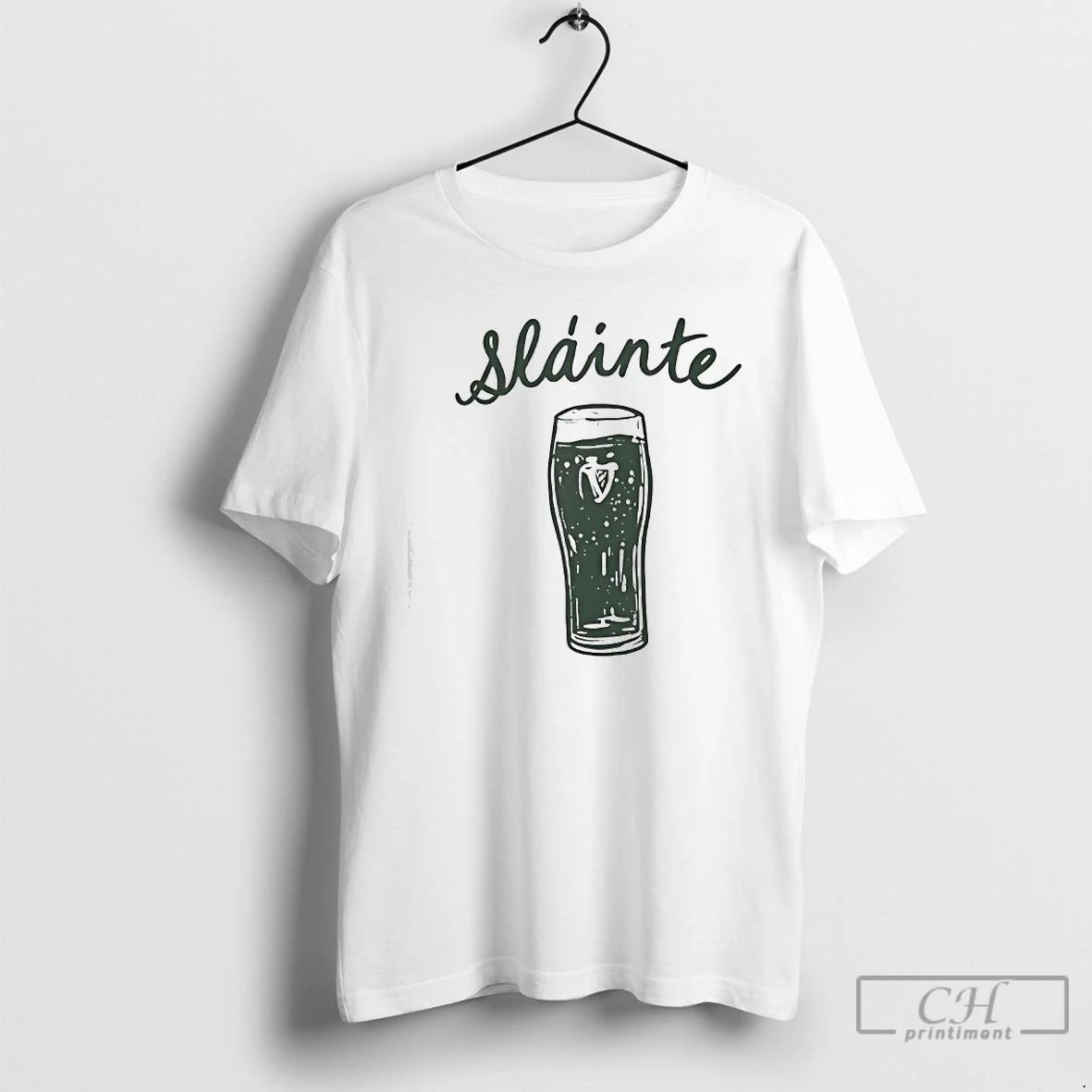 Classic St Patricks Day Slainte Beer Glass - Adult & Kids T-Shirts, Sweatshirts & Hoodies apparel design preview 1