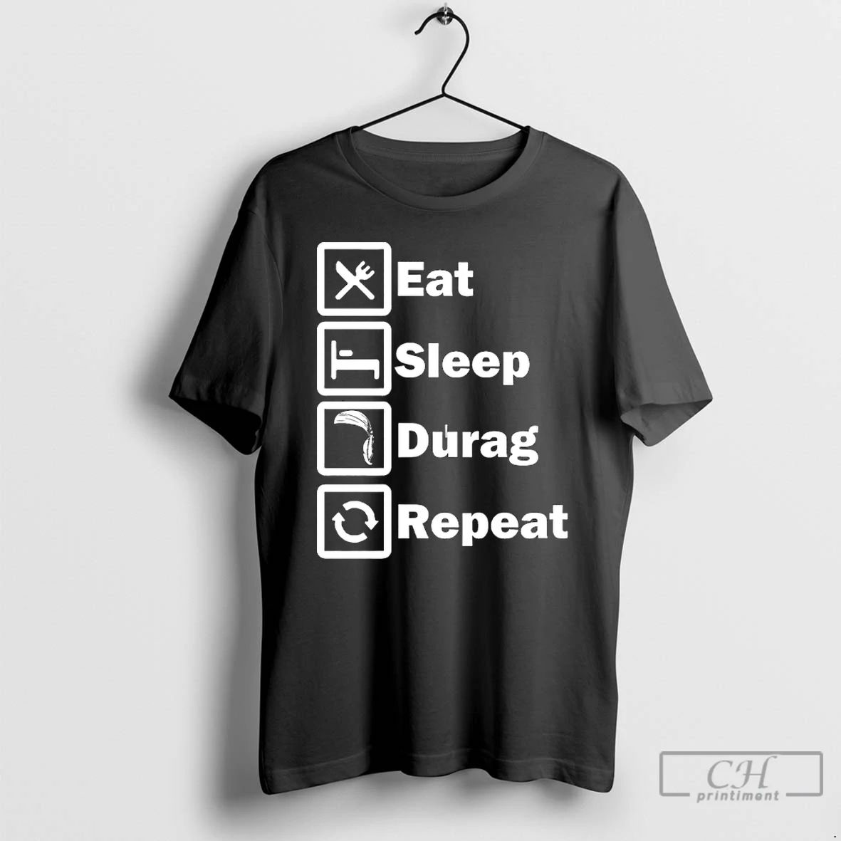 Classic Eat Sleep Durag Repeat - Adult & Kids T-Shirts, Sweatshirts & Hoodies apparel design preview 1