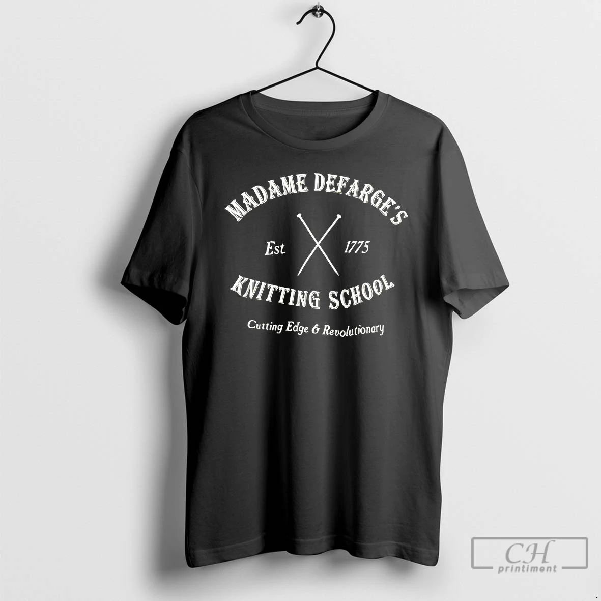 Classic Madame Defarges Knitting School Est 1775 - Adult & Kids T-Shirts, Sweatshirts & Hoodies apparel design preview 1