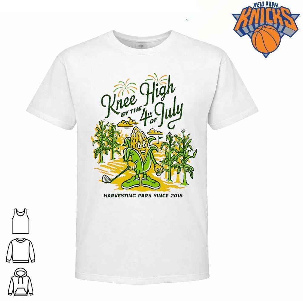 Knee High by the 4th of July Corn Golfer Cartoon - Adult & Kids T-Shirts, Sweatshirts & Hoodies apparel design preview 1