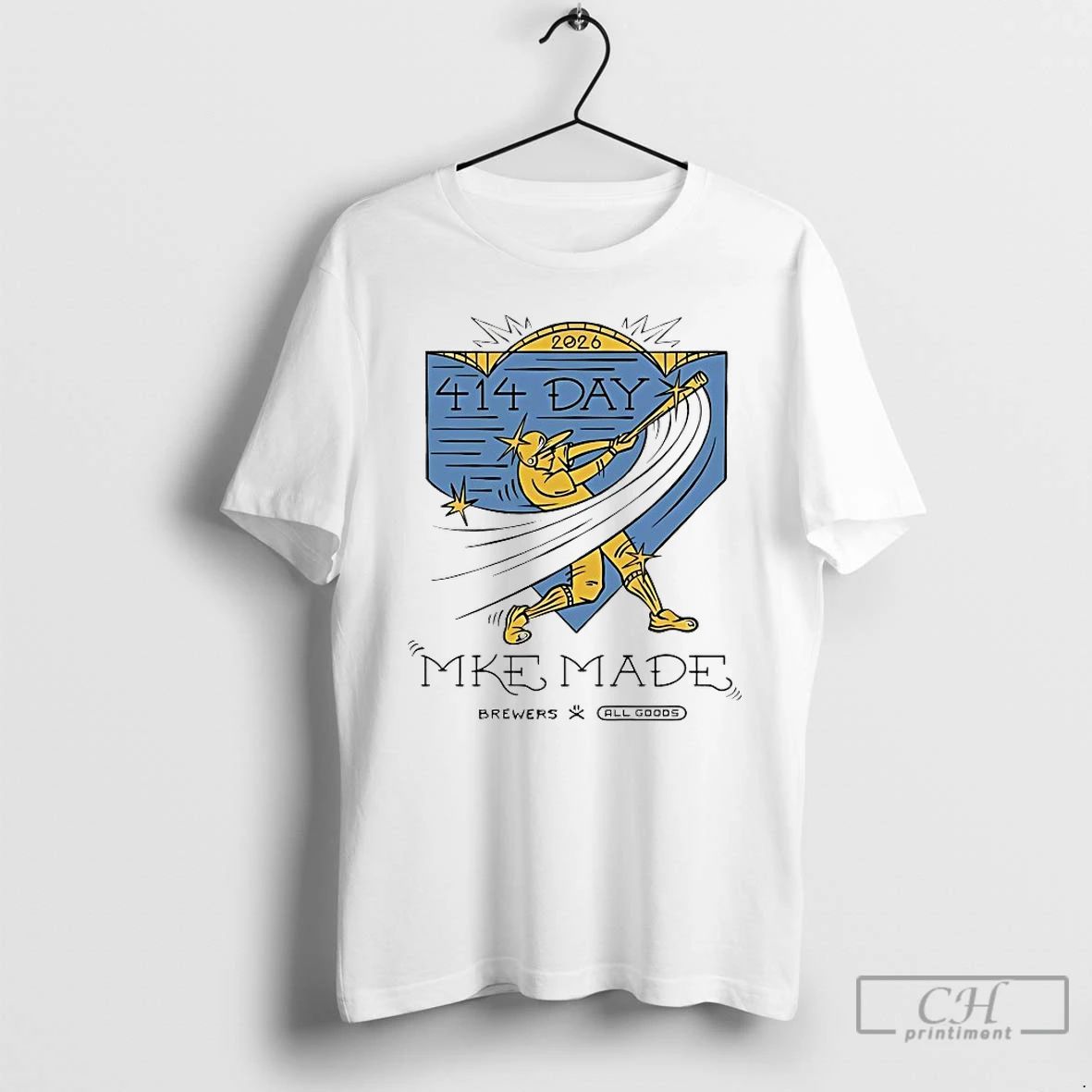 Classic Brewers Mke Made 414 Day 2026 - Adult & Kids T-Shirts, Sweatshirts & Hoodies apparel design preview 1