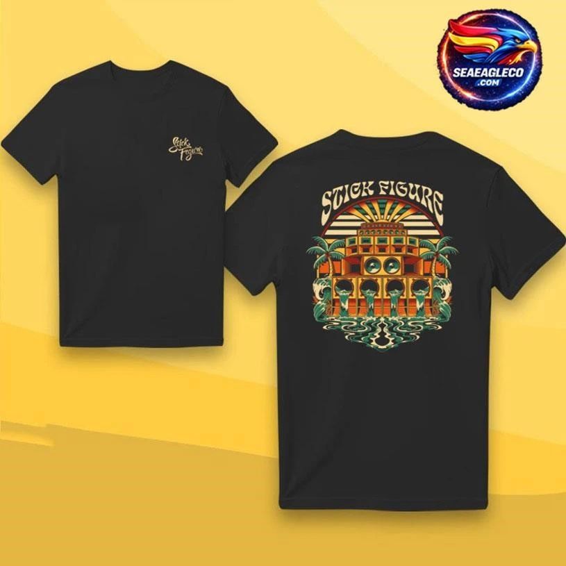 Stick Figure Sound System Two Sided - Adult & Kids T-Shirts, Sweatshirts & Hoodies apparel design preview 1