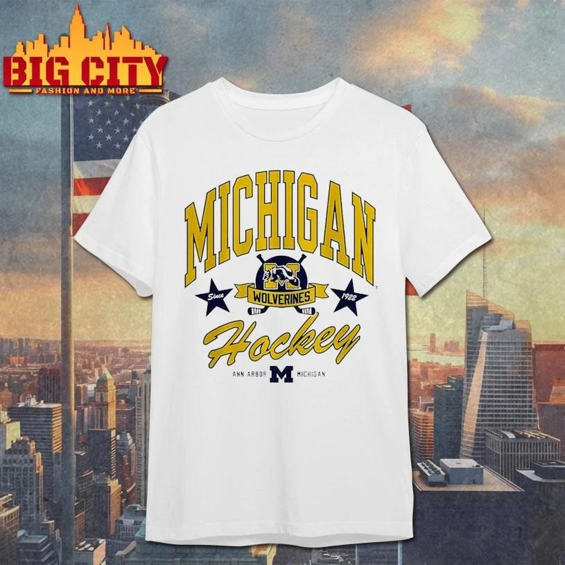 Michigan Hockey Heritage since 1922 logo - Adult & Kids T-Shirts, Sweatshirts & Hoodies apparel design preview 1