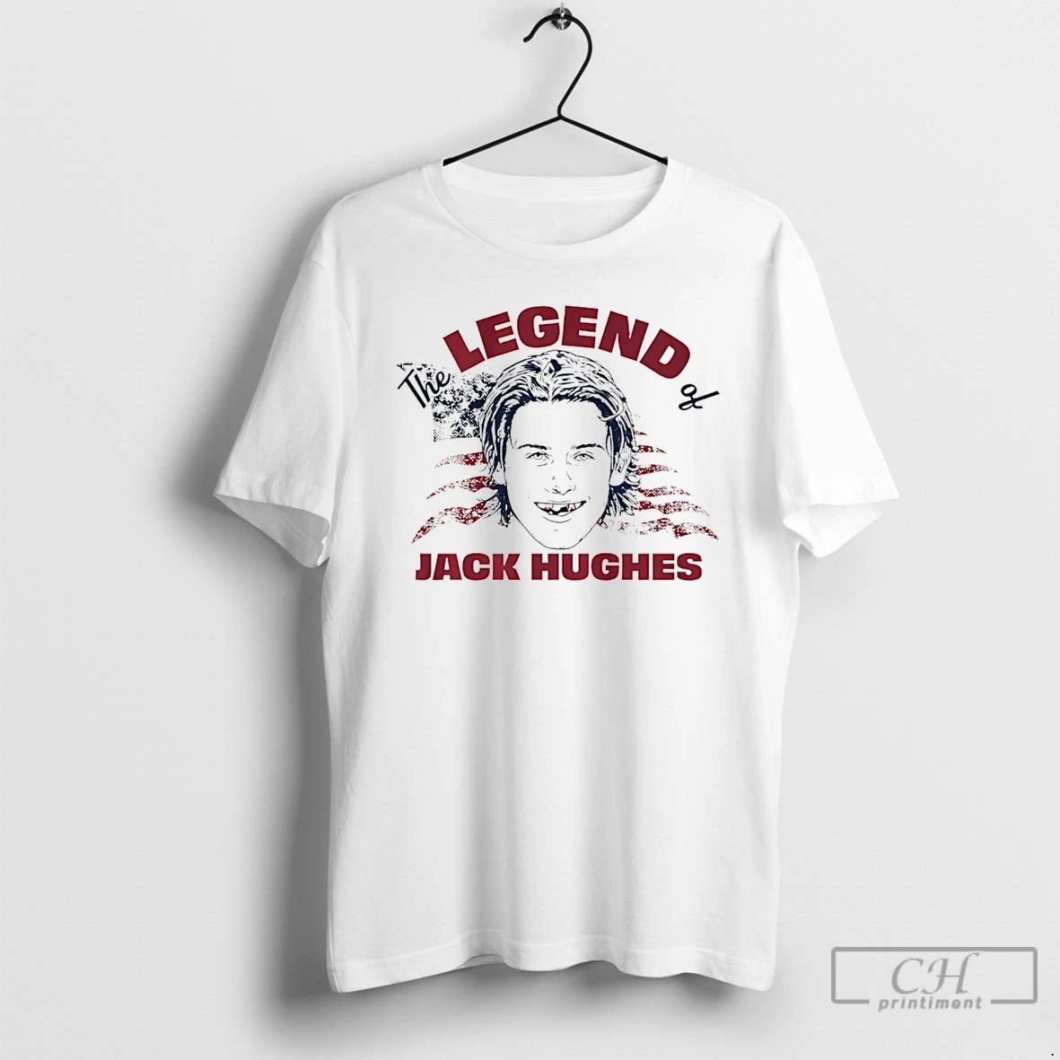 Classic The Legend Of Jack Hughes Usa Hockey - Adult & Kids T-Shirts, Sweatshirts & Hoodies apparel design preview 1