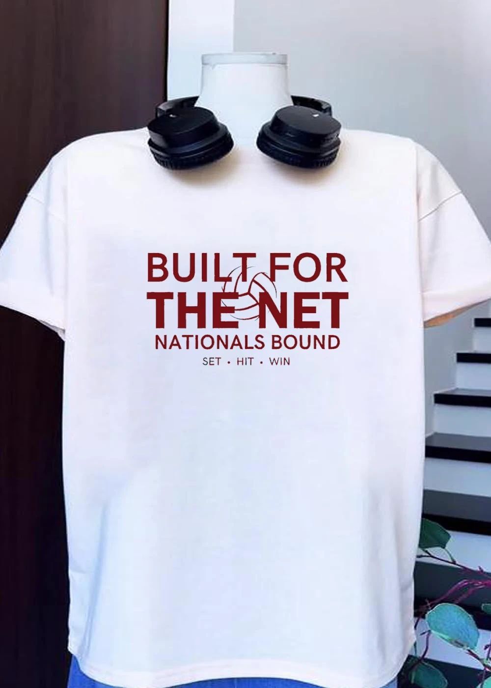 Set Hit Win Built for the Net Nationals Bound - Adult & Kids T-Shirts, Sweatshirts & Hoodies apparel design preview 1