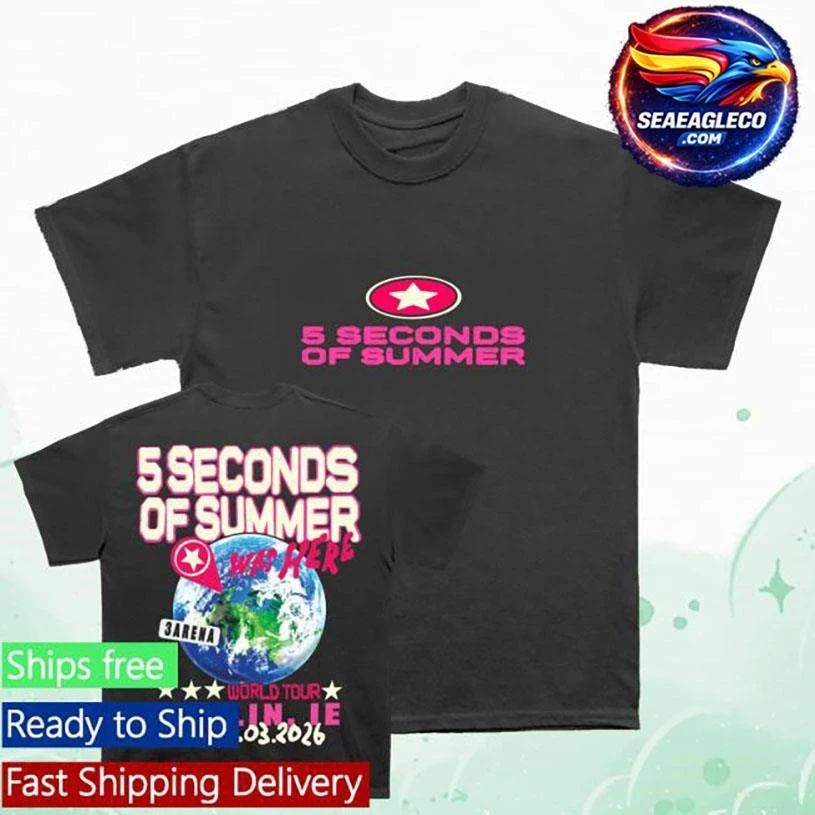 5 Seconds Of Summer Everyone's A Star! Dublin Event - Adult & Kids T-Shirts, Sweatshirts & Hoodies apparel design preview 1