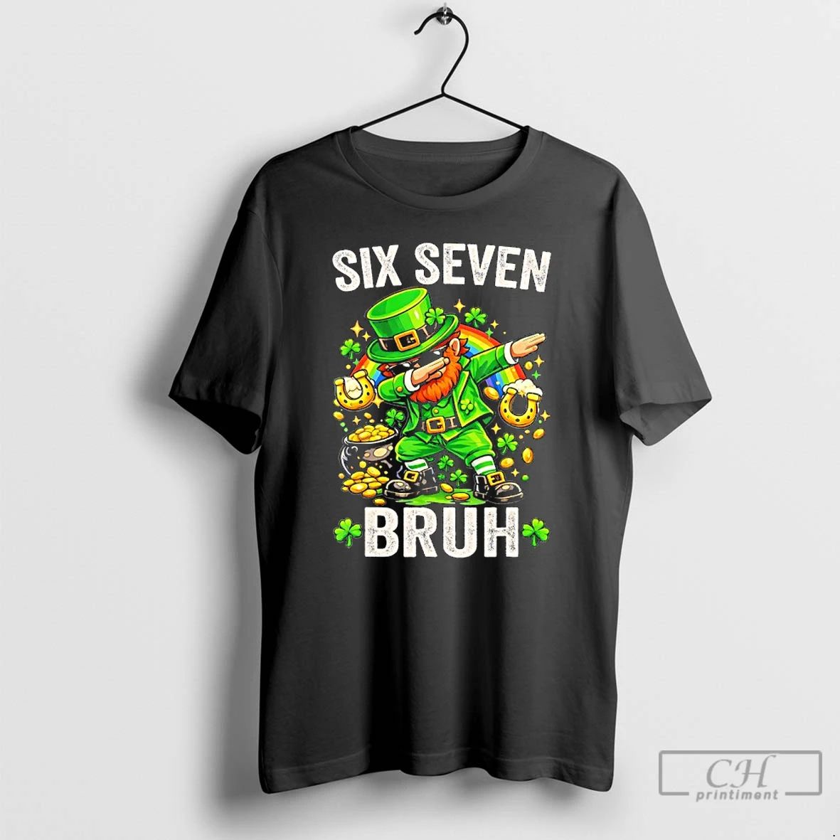Classic 67 Meme Shamrock St Patricks Day Six Seven - Adult & Kids T-Shirts, Sweatshirts & Hoodies apparel design preview 1
